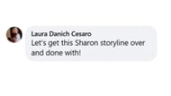A fan expressing their frustration with Sharon's storyline. (via The Young and the Restless / Facebook)